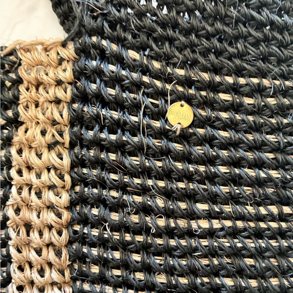 Todd Snyder Guanabana Woven Tote with Natural Stripe - Picture 4 of 4